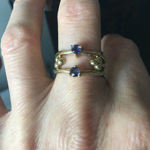 Pamela Love 18k gold plated "polar ring" with iolite